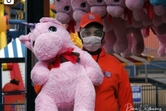 Workers at the reopening of the Coney Island amusement area in New York.