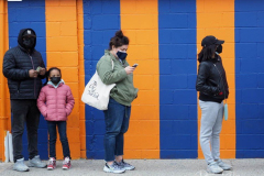 Mayor Bill de Blasio speaks at the reopening of the Coney Island amusement area in New York.