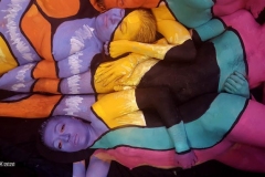 Andy Golub  artist/photographer and the head of Human Arts Connection designs and executes a living mural with10 models male and female they pose for a living canvas in a studio in Brooklyn