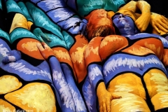 Andy Golub  artist/photographer and the head of Human Arts Connection designs and executes a living mural with10 models male and female they pose for a living canvas in a studio in Brooklyn