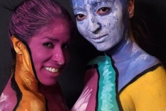 Andy Golub  artist/photographer and the head of Human Arts Connection designs and executes a living mural with10 models male and female they pose for a living canvas in a studio in Brooklyn