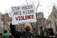 NEW YORK - Rise up Against Asian Hate Rally held at Foley Square in Manhattan.
Politicians and victims speak out against Asian Hate Crimes which have been on the rise in New York City. Photos: Bruce Cotler