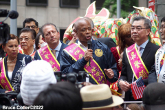 May 15, 2022  NEW YORK -- New Yorkers celebrated Asian American and Pacific Islander heritage Parade. 
The first-of-its-kind parade in New York City honors the local Asian American Pacific Islander population, the second largest in the U.S., and shows solidarity against intolerance and division,  NYC Mayor Eric Adams