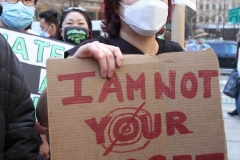New York-  Stop the Hate Rally held at City Hall Park. Groups protested the recent rash of attacks against the Asian community.