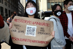 New York-  Stop the Hate Rally held at City Hall Park. Groups protested the recent rash of attacks against the Asian community.