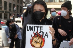 New York-  Stop the Hate Rally held at City Hall Park. Groups protested the recent rash of attacks against the Asian community.