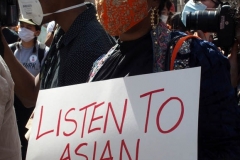 New York-  Stop the Hate Rally held at City Hall Park. Groups protested the recent rash of attacks against the Asian community.