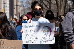 New York-  Stop the Hate Rally held at City Hall Park. Groups protested the recent rash of attacks against the Asian community.