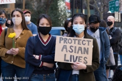 New York-  Stop the Hate Rally held at City Hall Park. Groups protested the recent rash of attacks against the Asian community.