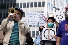 New York-  Stop the Hate Rally held at City Hall Park. Groups protested the recent rash of attacks against the Asian community.