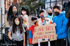 New York-  Stop the Hate Rally held at City Hall Park. Groups protested the recent rash of attacks against the Asian community.