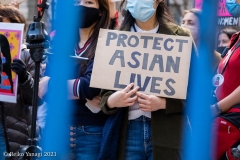 New York-  Stop the Hate Rally held at City Hall Park. Groups protested the recent rash of attacks against the Asian community.