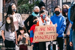 New York-  Stop the Hate Rally held at City Hall Park. Groups protested the recent rash of attacks against the Asian community.