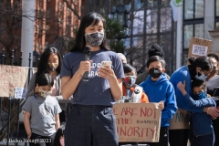 New York-  Stop the Hate Rally held at City Hall Park. Groups protested the recent rash of attacks against the Asian community.