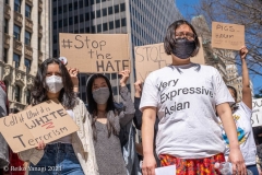 New York-  Stop the Hate Rally held at City Hall Park. Groups protested the recent rash of attacks against the Asian community.