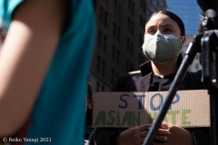 New York-  Stop the Hate Rally held at City Hall Park. Groups protested the recent rash of attacks against the Asian community.