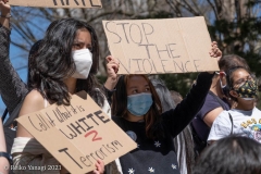 New York-  Stop the Hate Rally held at City Hall Park. Groups protested the recent rash of attacks against the Asian community.