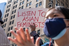 New York-  Stop the Hate Rally held at City Hall Park. Groups protested the recent rash of attacks against the Asian community.