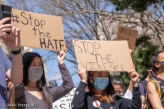 New York-  Stop the Hate Rally held at City Hall Park. Groups protested the recent rash of attacks against the Asian community.