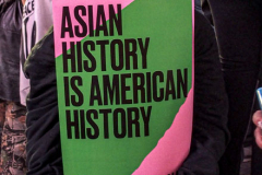 People and public figures came together for the Justice for Asian Women Rally in Times Square. Organized by the Asian Justice Movement,  cities across the United States held rallies to call for justice for Asian women facing ongoing attacks and racism.
In the past two years dramatic increase in anti-Asian hate crimes and random violence has effected the country and shaken Asian communities causing fear and alarm.
In NYC alone, three Asian American women were killed , In unprovoked attacks in the first quarter of the year. Statistically Asian women are targeted higher than compared to Asian men.
Performers, Kate Rigg, AKA Lady K. Sian and actor Perry Young were amongst the handful of performers to partake in the event.
Times Square, NYC. Wednesday, March 16, 2022. (C) Bianca Otero