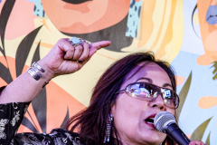 People and public figures came together for the Justice for Asian Women Rally in Times Square. Organized by the Asian Justice Movement,  cities across the United States held rallies to call for justice for Asian women facing ongoing attacks and racism.
In the past two years dramatic increase in anti-Asian hate crimes and random violence has effected the country and shaken Asian communities causing fear and alarm.
In NYC alone, three Asian American women were killed , In unprovoked attacks in the first quarter of the year. Statistically Asian women are targeted higher than compared to Asian men.
Performers, Kate Rigg, AKA Lady K. Sian and actor Perry Young were amongst the handful of performers to partake in the event.
Times Square, NYC. Wednesday, March 16, 2022. (C) Bianca Otero