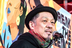 People and public figures came together for the Justice for Asian Women Rally in Times Square. Organized by the Asian Justice Movement,  cities across the United States held rallies to call for justice for Asian women facing ongoing attacks and racism.
In the past two years dramatic increase in anti-Asian hate crimes and random violence has effected the country and shaken Asian communities causing fear and alarm.
In NYC alone, three Asian American women were killed , In unprovoked attacks in the first quarter of the year. Statistically Asian women are targeted higher than compared to Asian men.
Performers, Kate Rigg, AKA Lady K. Sian and actor Perry Young were amongst the handful of performers to partake in the event.
Times Square, NYC. Wednesday, March 16, 2022. (C) Bianca Otero