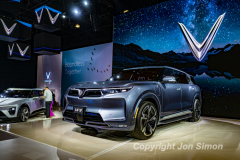 After a 2 year hiatus NY Governor Kathy Hochul welcomes the International Auto Show back to the New York Javits Center 4/13/2022.  The Governor announced electric vehicle programs are coming to New York, and encouraged people to try the EV test track.   EVolve EV fast chargers are planned for LaGuardia Airport.  The show has a variety of production and prototype vehicles, gas and electric.  Photos by Jon Simon