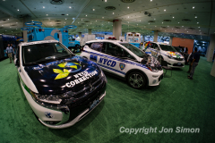 After a 2 year hiatus NY Governor Kathy Hochul welcomes the International Auto Show back to the New York Javits Center 4/13/2022.  The Governor announced electric vehicle programs are coming to New York, and encouraged people to try the EV test track.   EVolve EV fast chargers are planned for LaGuardia Airport.  The show has a variety of production and prototype vehicles, gas and electric.  Photos by Jon Simon