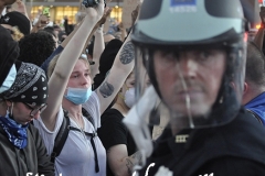 May 30th Barclay’s protesters clash with NYPD. Hands up! Say Her name chants could be heard all night.