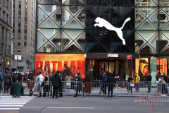 The Batmobile, from the new Warner Bros. Pictures film The Batman was at PUMA NYC Flagship store on 5th Avenue on March 2, 2022. To celebrate the launch of the PUMA x Batman limited edition collection.