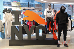The Batmobile, from the new Warner Bros. Pictures film The Batman was at PUMA NYC Flagship store on 5th Avenue on March 2, 2022. To celebrate the launch of the PUMA x Batman limited edition collection.