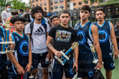 The Blue Chips basketball team from the 111th precinct in Queens came in 2nd at the Blue Chips tournament. (Photo by Gabriele Holtermann)