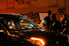 75 Precinct Officer process a triple shooting scene at Atlantic Avenue and Scneck Avenue in Cypress Hills.
Photo by Lloyd Mitchell