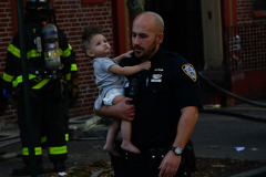 Firefighters,75th Precinct Officers and Paramedics rushed an injuried civilan and three children in critical condition from a fire at 510 Riverdale Avenue in East New York on Saturday, November 13th.