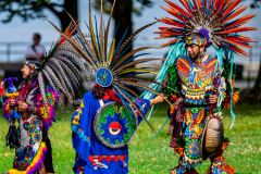 The Aztec Cuauhtemoc Festival is celebrated in Astoria Park, Queens N.Y., August 8/21/21. Cuauhtemoc was the last emperor of the Aztecs, whose memory is honored every year during a celebration.
