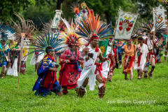 The Aztec Cuauhtemoc Festival is celebrated in Astoria Park, Queens N.Y., August 8/21/21. Cuauhtemoc was the last emperor of the Aztecs, whose memory is honored every year during a celebration.