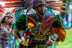 The Aztec Cuauhtemoc Festival is celebrated in Astoria Park, Queens N.Y., August 8/21/21. Cuauhtemoc was the last emperor of the Aztecs, whose memory is honored every year during a celebration.