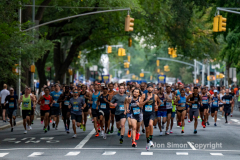 Runners take to 5th Avenue 9/12/21 as they run the mile race down 5th Ave.