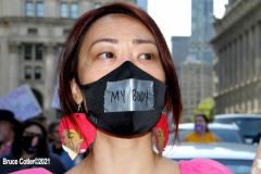 New York,  October 2, 2021  The Rally for Abortion Justice in Manhattan, Hundreds of abortion-rights supporters gathered in Foley Square then marched to Washington Square Park in Manhattan.Hundreds of rallies nationwide Saturday for the first Women’s March demonstrations since President Trump left office.