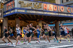 NYRR Dash to the Finish 2021 passes Radio City, as they run to the Marathon Finish Line the day before the NYC Marathon.