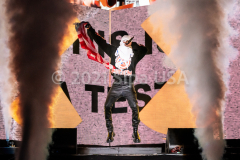 Rapper A$AP Rocky performs at the Governors Ball music festival 2021 at Citi Field in  New York City on Sept. 25,  2021. (Photo by Gabriele Holtermann/Sipa USA)