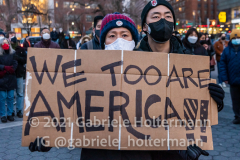 New Yorkers attend a peace vigil for victims of Asian Hate in Union Square in New York, NY,  on March 19. (Photo by Gabriele Holtermann for amNY)