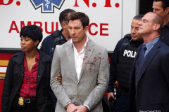 New York-   Filming the Television show" Law and Order- Organized Crime" in  the financial District of Manhattan
Dylan McDermot