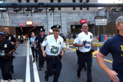 New York,  September 26, 2021 20th Tunnel 2 Tower Run. Runners start in Brooklyn run thru the Hugh L. Carey Tunnel and end the run by the Freedom tower in Manhattan.