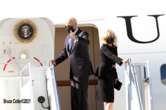 New York, President Joseph Biden and First Lady Jill Biden Depart from John F. Kennedy Airport. President and First Lady were at the 20th Anniversary ceremony at Ground Zero after there ceremony, they were headed to Shanksville PA. and then to The Pentagon