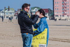 Russian and Ukrainian residents as well as other Slavic nationalities came together to protest the Russian War on Ukraine at Brighton Beach, Brooklyn. 

New York City has the largest Ukrainian, Russian and Slavic concentrated population in one area with in the United States. 
Sunday, March 6, 2022. (C) Bianca Otero