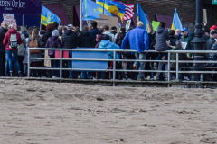 Russian and Ukrainian residents as well as other Slavic nationalities came together to protest the Russian War on Ukraine at Brighton Beach, Brooklyn. 

New York City has the largest Ukrainian, Russian and Slavic concentrated population in one area with in the United States. 
Sunday, March 6, 2022. (C) Bianca Otero