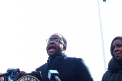 New York State Senator, Zellnor Y. Myrie speaks to the public and press.
New York City and New York state elected officials are advocating for the expansion of voting rights as the country observes the one-year anniversary of the attack on the U.S. Capitol. Brooklyn, NY, January 6, 2022. (C) Bianca Otero
