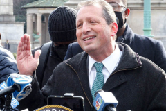 New York City Comptroller, Brad Lander speaks to the press and public.
New York City and New York state elected officials are advocating for the expansion of voting rights as the country observes the one-year anniversary of the attack on the U.S. Capitol. Brooklyn, NY, January 6, 2022. (C) Bianca Otero