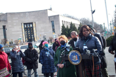 New York City and New York state elected officials are advocating for the expansion of voting rights as the country observes the one-year anniversary of the attack on the U.S. Capitol. Brooklyn, NY, January 6, 2022. (C) Bianca Otero
